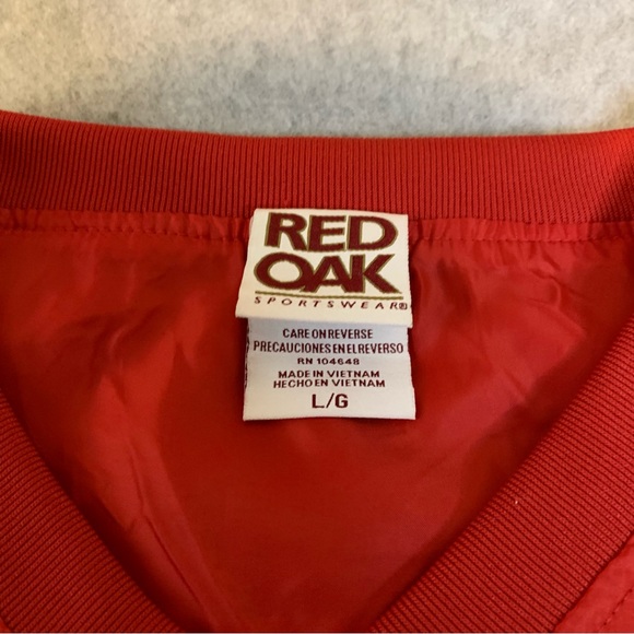 Vintage Wisconsin Badgers Red Oak Sportswear Unisex Large Windbreaker Crewneck - Picture 2 of 9